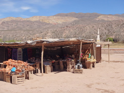 Tourist Shops at the Sun Monument (which is in the background).